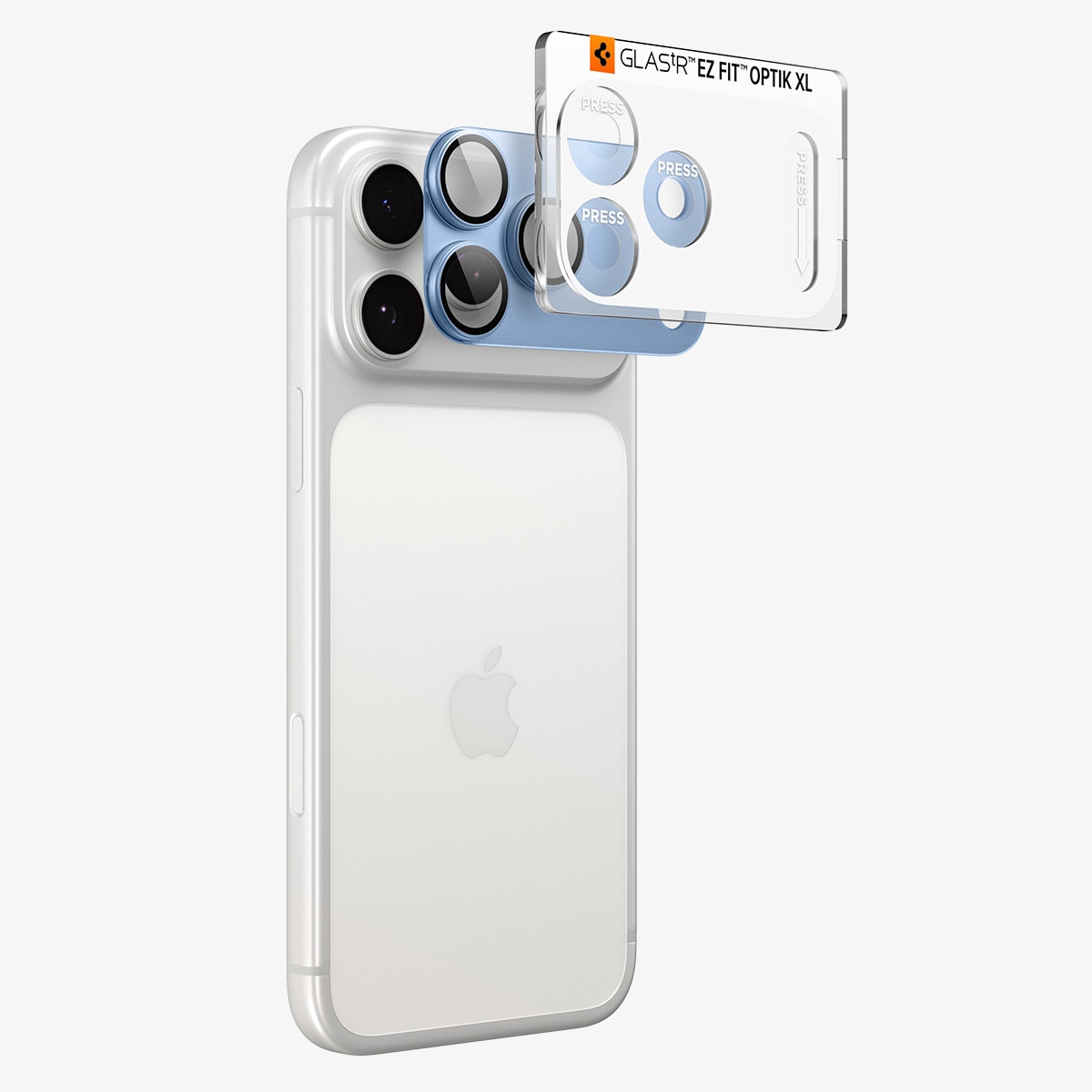 Protectie camera foto Spigen Glass tR EZ Fit Optik Pro XL compatibila cu iPhone 18 Pro Max, Light Blue