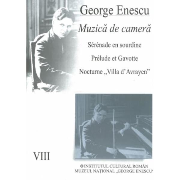 Caiete de partituri inedite Enescu 8 - Muzica de camera - Serenade en sourdine
