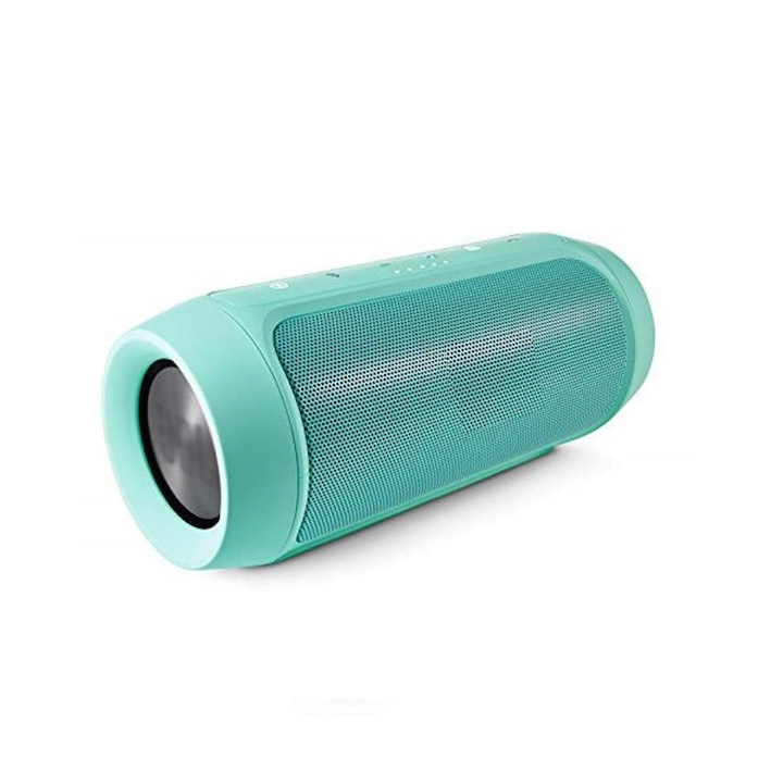 Bluetooth високоговорител Charge 2+ с USB порт и слот за SD карта, Преносим, Безжичен, Водоустойчивост, Цвят на мента