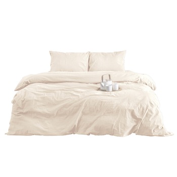 Set lenjerie de pat deFlorian XXL, 4 piese, culoarea natural Set lenjerie de pat deFlorian XXL, 4 piese, culoarea natural