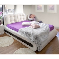 Pat tapitat, Havana alb, 180 x 200 cm