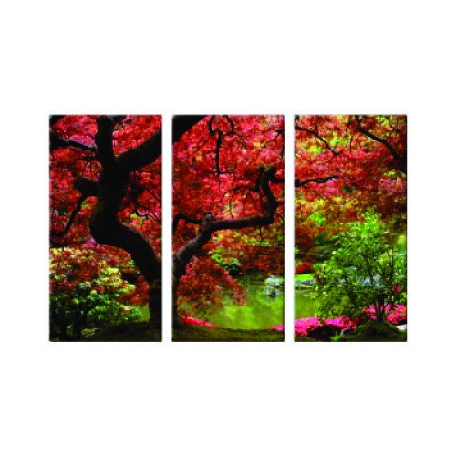 Tablou Gradina Japoneza 60cm x 130cm - 3 buc