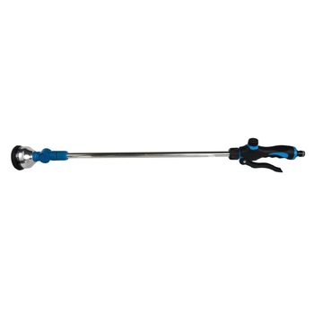 Pistol pentru stropit din metal tip lance, Geko Profi, Blue Line, 10 functii, argintiu/albastru, 28 Pistol pentru stropit din metal tip lance, Geko Profi, Blue Line, 10 functii, argintiu/albastru, 28
