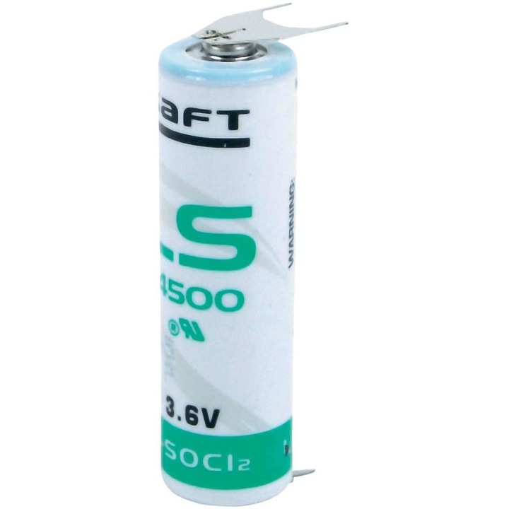 Baterie litiu SAFT LS14500 cu terminale 4PF RP (2+2 pini) AA 3.6V 2600mAh