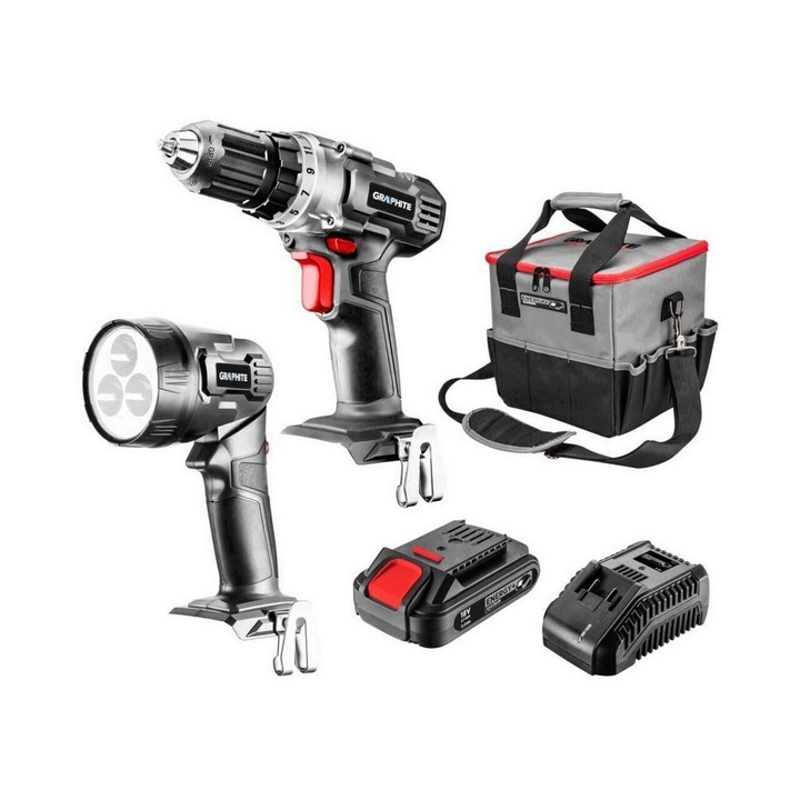Set de scule electrice 18V Li-Ion Graphite Energy