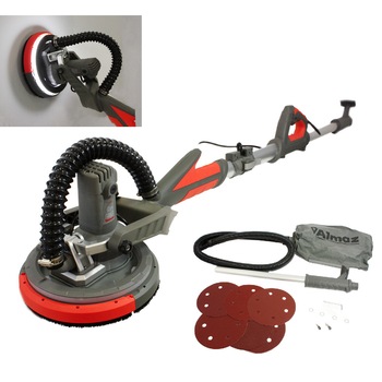 Slefuitor pereti girafa cu aspirator si LED 750W, 225mm, 1.75m, ALMAZ AZ-EC001, 220v, Extensibil Model Nou Slefuitor pereti girafa cu aspirator si LED 750W, 225mm, 1.75m, ALMAZ AZ-EC001, 220v, Extensibil Model Nou