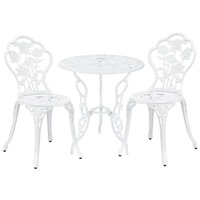 set mobilier gradina dina casapro masa rotunda 60 x 67 cm scaun 42 x 83 cm metal alb imagen 42_0_
0