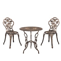 set mobilier gradina dina casapro masa rotunda 60 x 67 cm scaun 42 x 83 cm metal culoarea bronzului imagen 23_0_
0