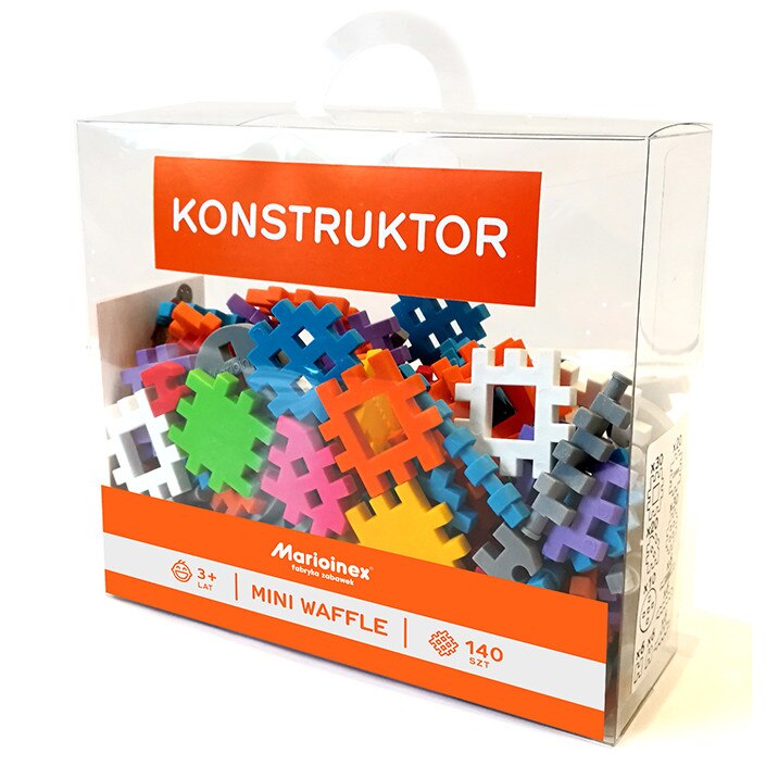 Set de constructie, Mini Waffles, Mario-Inex, 140 piese, Multicolor