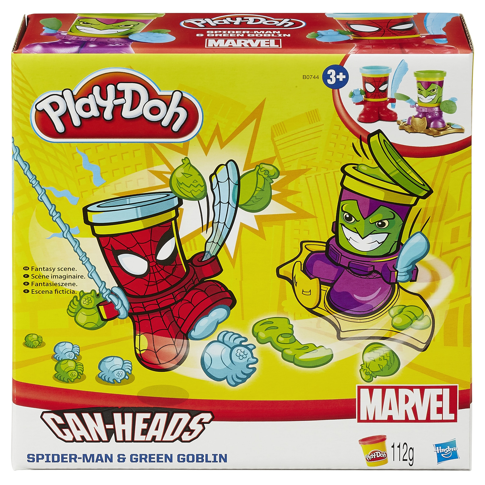 Plastilina Play-Doh set 2 cutii cu personaje Marvel Spiderman & Goblin -  