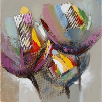 Tablou pictat manual Family, Mendola Interior, 60x60cm