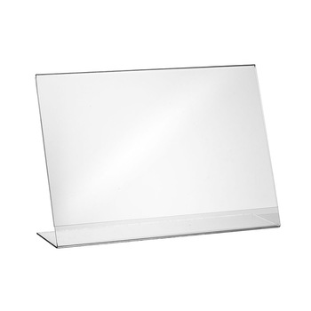 Suport plexiglas de birou, tip L format A5 148x210mm, landscape, transparent Suport plexiglas de birou, tip L format A5 148x210mm, landscape, transparent