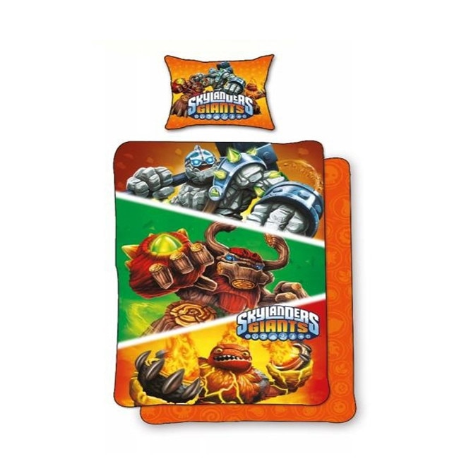 Lenjerie de pat, SkyLanders - Giants, 140x200 cm, Multicolora, 2 piese