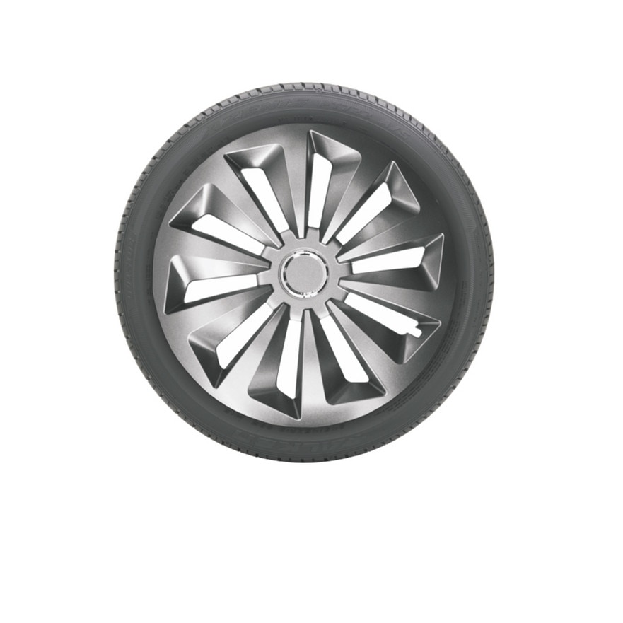 Set 4 Capace roti IDL - 14 inch - Capace roti Grafit FOX cu inel cromat , material rezistent la viteze mari