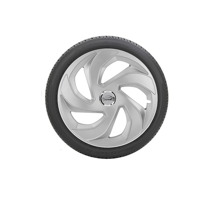 Комплект от 4 таса IDL - 14 инча - капачки за колела Ring Rex с хромиран пръстен, материал устойчив на високи скорости