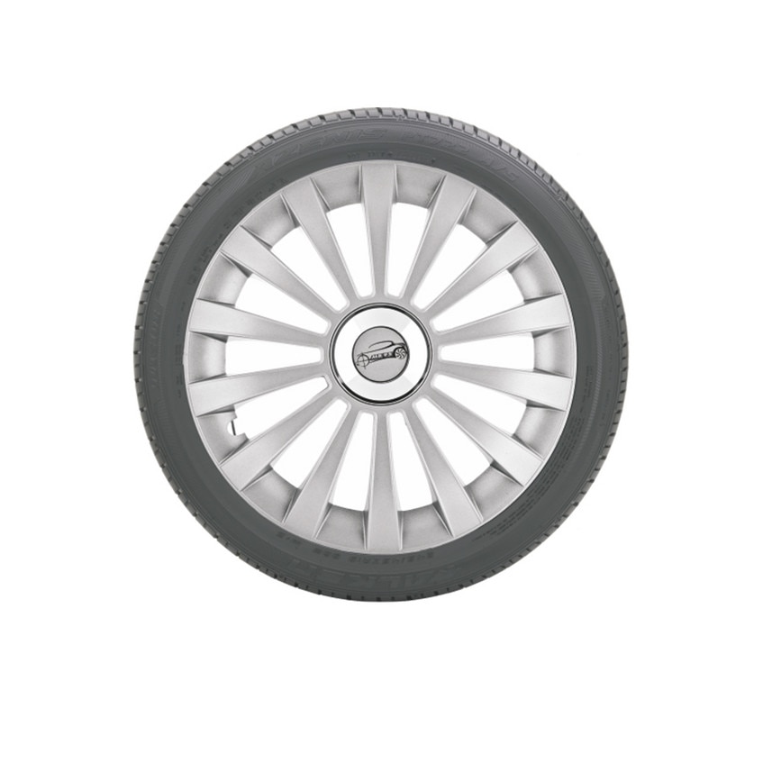 Set 4 Capace roti Ring Meridian cu inel cromat 13' , model elegant