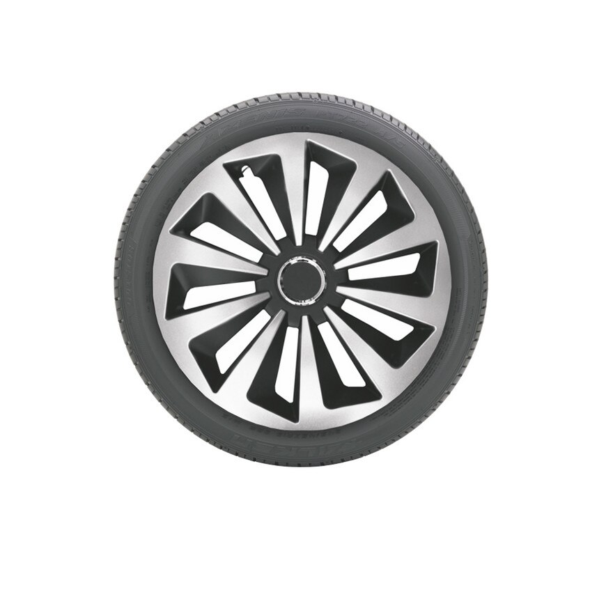 Set 4 Capace roti Grafit FOX II cu inel cromat 13' , model elegant