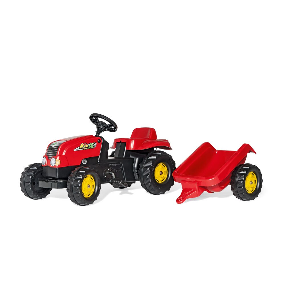 Tractor cu pedale si remorca Rolly Kid-X, rosu