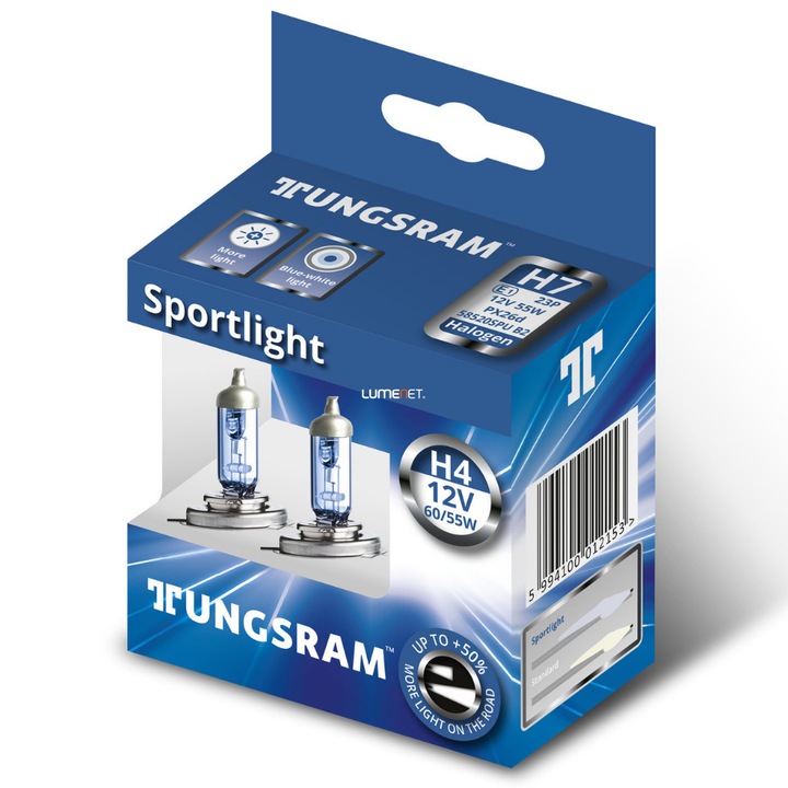 Tungsram Sportlight +50% H4 50440SPU 2db/csomag 93106971