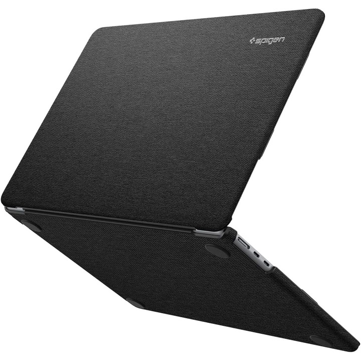 Калъф Spigen Urban Fit за MacBook Air 13", текстилен материал, черен, тънък