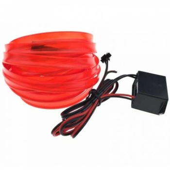 Fir Neon EVO 5 metri 12V, Auto, Droser, Culoare ROSU, electroluminescent Fir Neon EVO 5 metri 12V, Auto, Droser, Culoare ROSU, electroluminescent