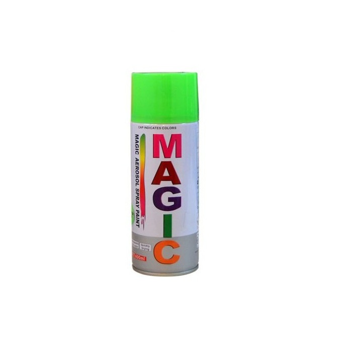 Spray vopsea Magic verde fluorescent, 400 ml