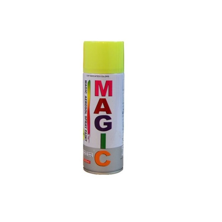 Spray vopsea Magic galben fluorescent, 400 ml