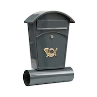 Cutie postala cu suport ziar, Vorel 78591, gri, 480x280x80 mm