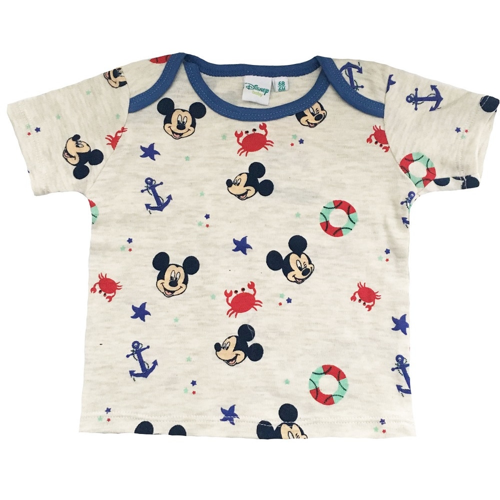 Tricou bebe, Mickey, ancore, Crem