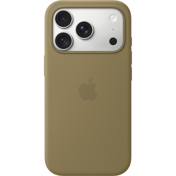 Husa de protectie Apple Silicone Case with MagSafe pentru iPhone 18 Pro, Olive
