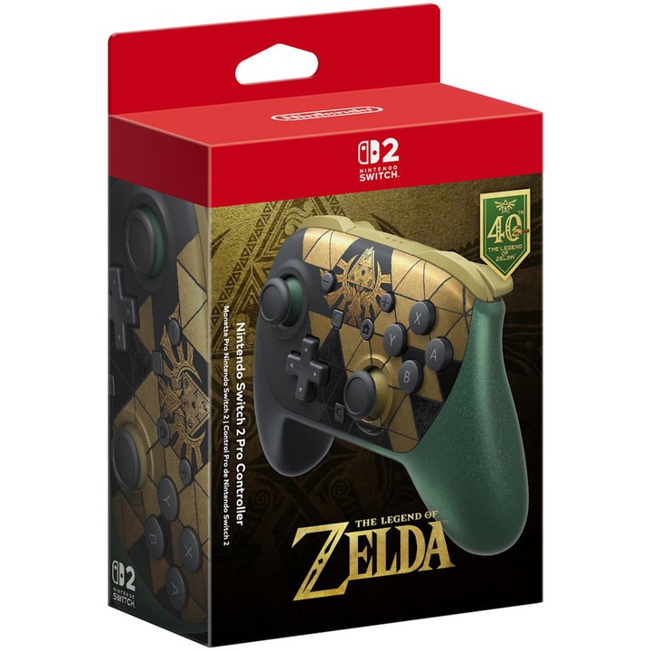 Controller Nintendo Switch 2 Pro Legend of Zelda 40th Anniversary Edition pentru Nintendo Switch 2