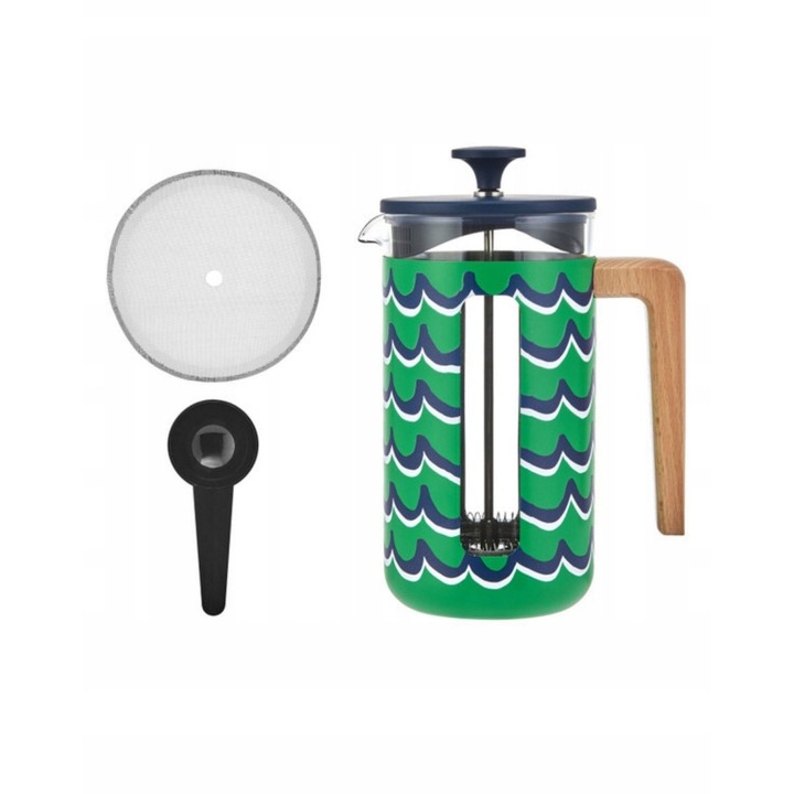 Presa franceză La Cafetiere Pisa, 8 cesti, cian, inox, 14, 5x10x21cm