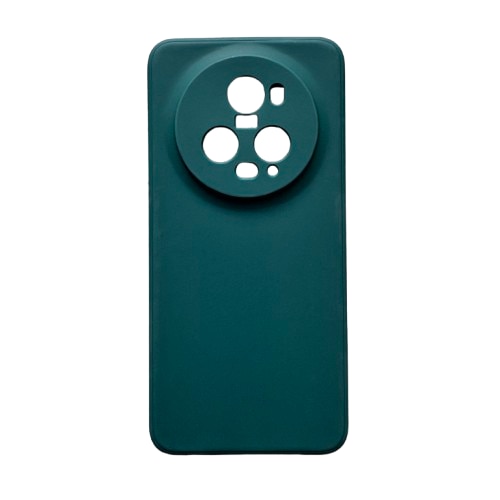 Husa silicon compatibila cu Honor Magic 5 Pro, catifea interior, Verde inchis