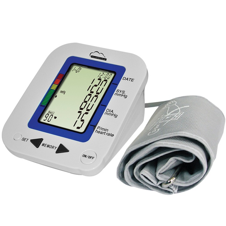 SilverCloud MB23 Elektronikus vérnyomásmérő karra, LCD kijelző, Hangjelzés