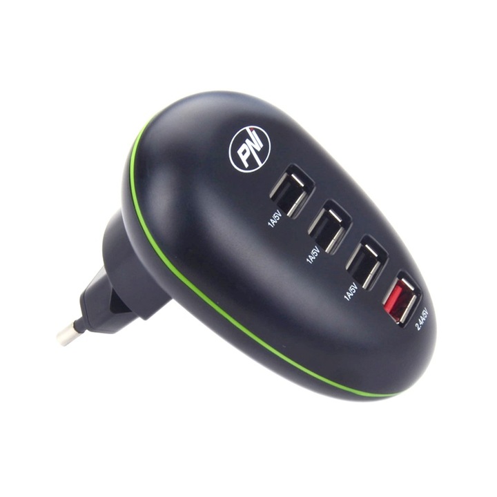 Incarcator retea PNI HC41, 4xUSB, Black