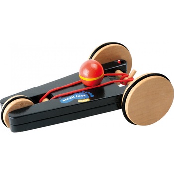 Masinuta lemn wind-up cu 3 roti Masinuta lemn wind-up cu 3 roti