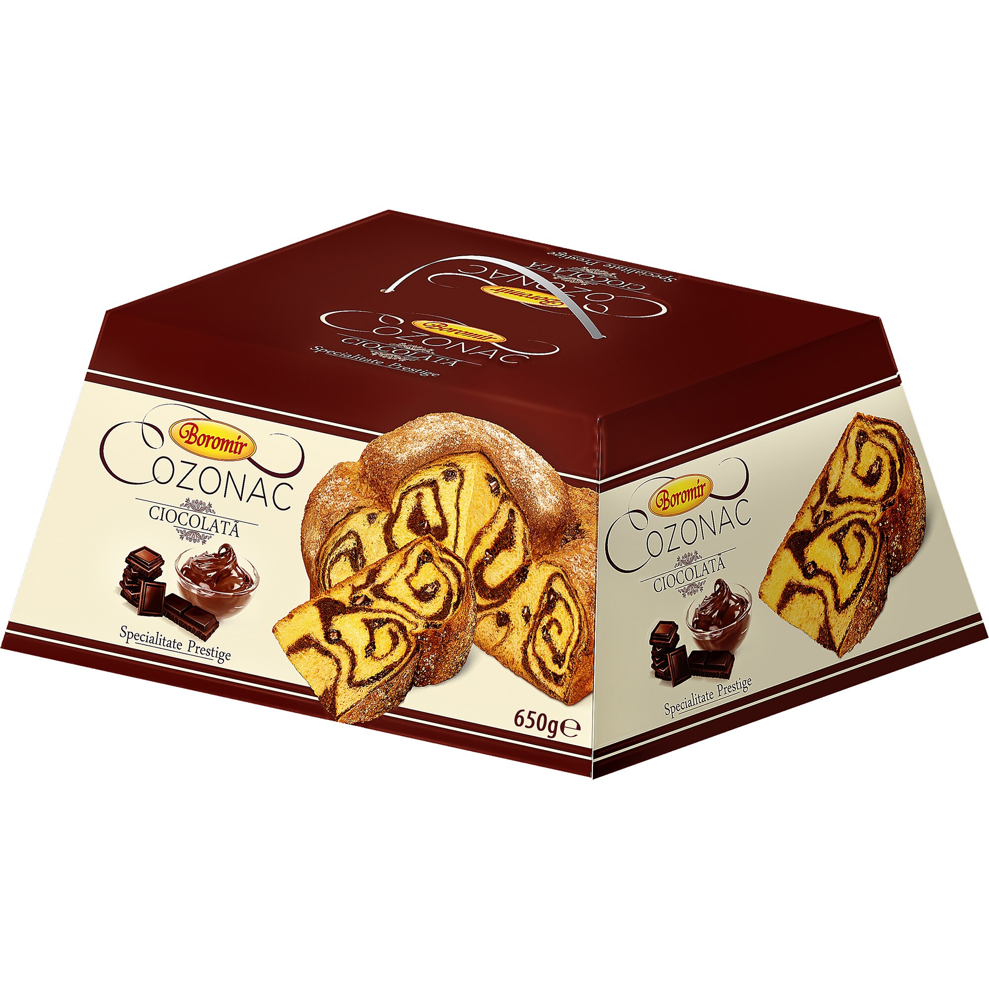 Cozonac Boromir Prestige Ciocolata, 650g