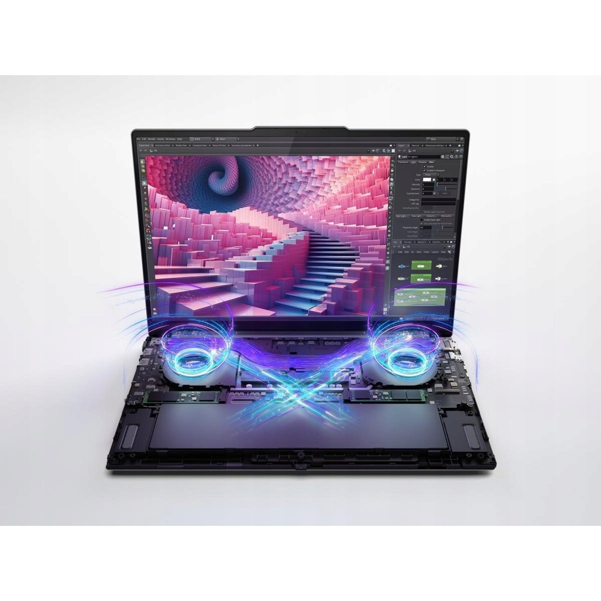 Pachet promo: Laptop Lenovo Yoga Pro 9 16IMH9, Intel Core Ultra 9 185H, 32GB 512GB SSD, 16" 3, 2K 3200x2000 IPS mini-LED 165Hz, NVIDIA GeForce RTX 4070 8GB GDDR6, Windows 11 Home + ET103 notebook case 43.2 cm (17") Messenger case Black