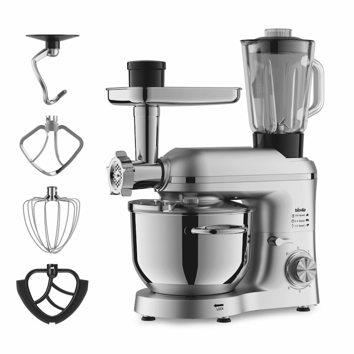 Blender Tefal Yummy Gourmet HB55W430 pentru prepararea hranei bebelusilor, 600W, aparat 4in1, capacitate de max 800ml, 2 programe automate, accesoriu Baby Gourmet, alb
