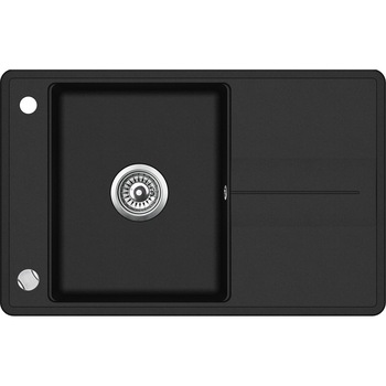 Chiuveta bucatarie Aquasanita, Bella SQB101-601AW, silicsana, cuva+picurator negru Chiuveta bucatarie Aquasanita, Bella SQB101-601AW, silicsana, cuva+picurator negru