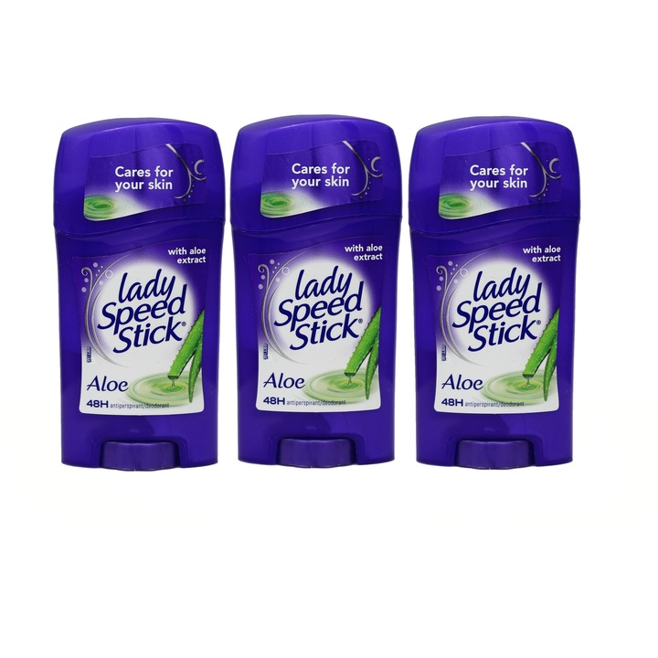 Set Deodorant Lady Speed Stick Aloe Protect, 3 x 45 g