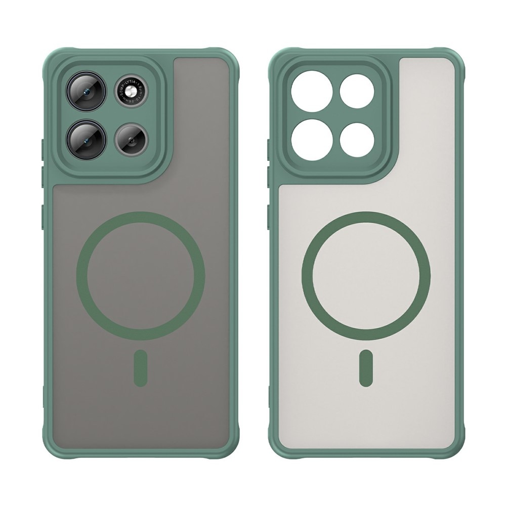 Husa pentru Motorola Edge 60 Pro, Matte, compatibila cu MagSafe, Protectie 360, Anti-Soc, Verde