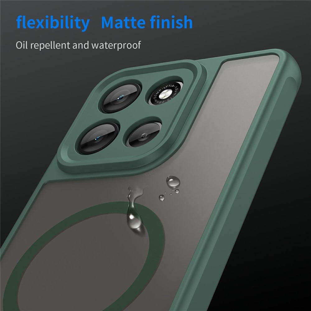 Husa pentru Motorola Edge 60 Pro, Matte, compatibila cu MagSafe, Protectie 360, Anti-Soc, Verde