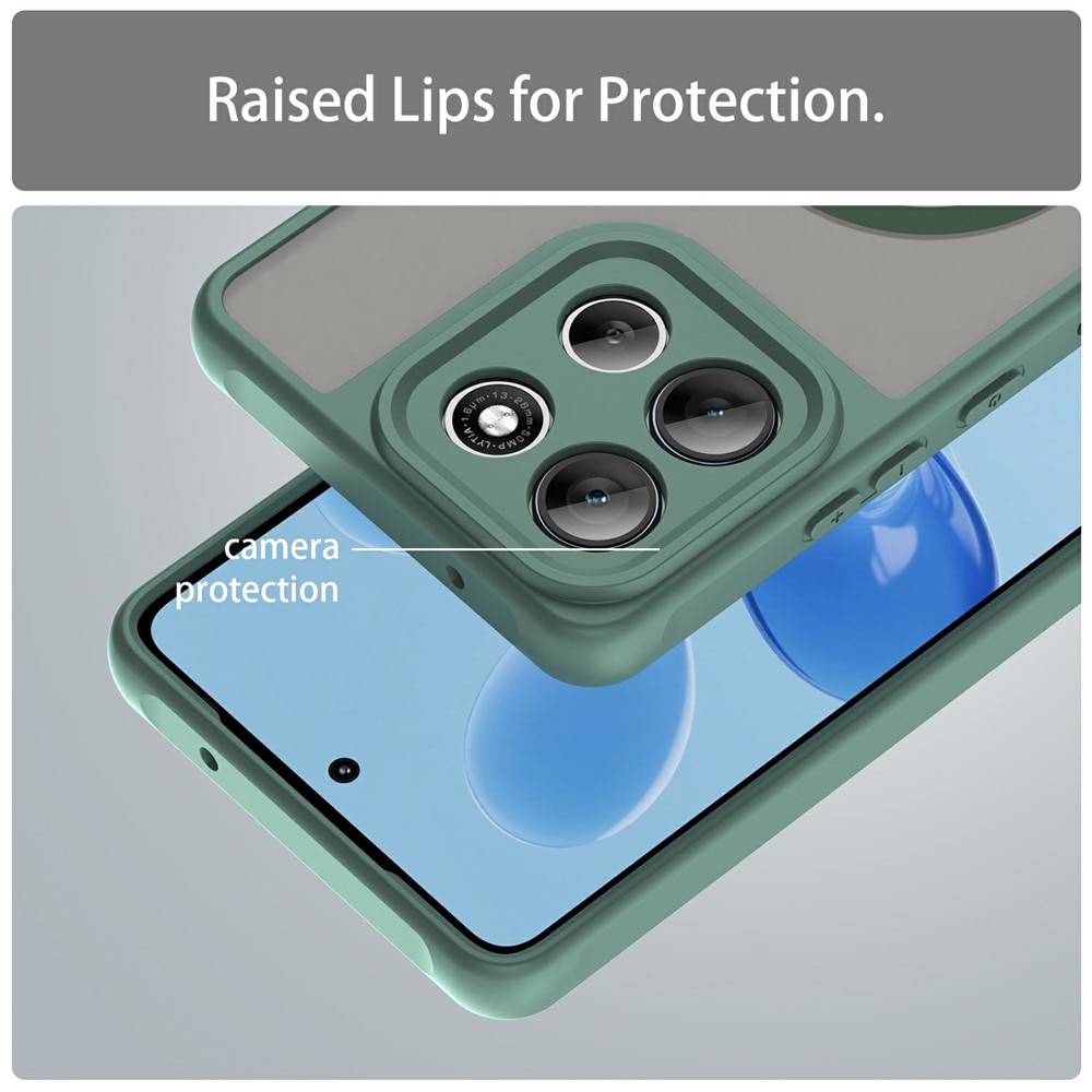 Husa pentru Motorola Edge 60 Pro, Matte, compatibila cu MagSafe, Protectie 360, Anti-Soc, Verde