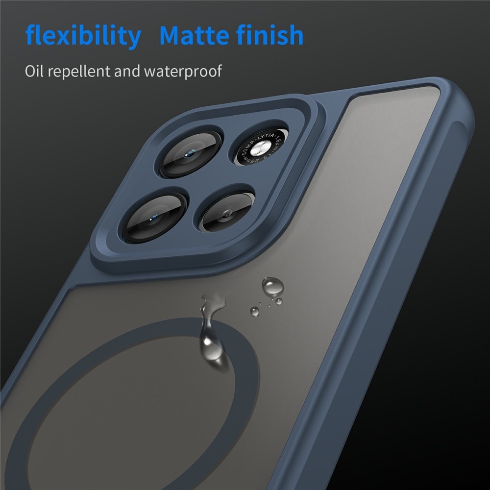 Husa pentru Motorola Edge 50 Neo, Matte, compatibila cu MagSafe, Protectie 360, Anti-Soc, Albastru