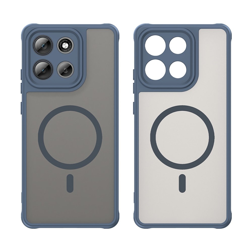Husa pentru Motorola Edge 50 Neo, Matte, compatibila cu MagSafe, Protectie 360, Anti-Soc, Albastru