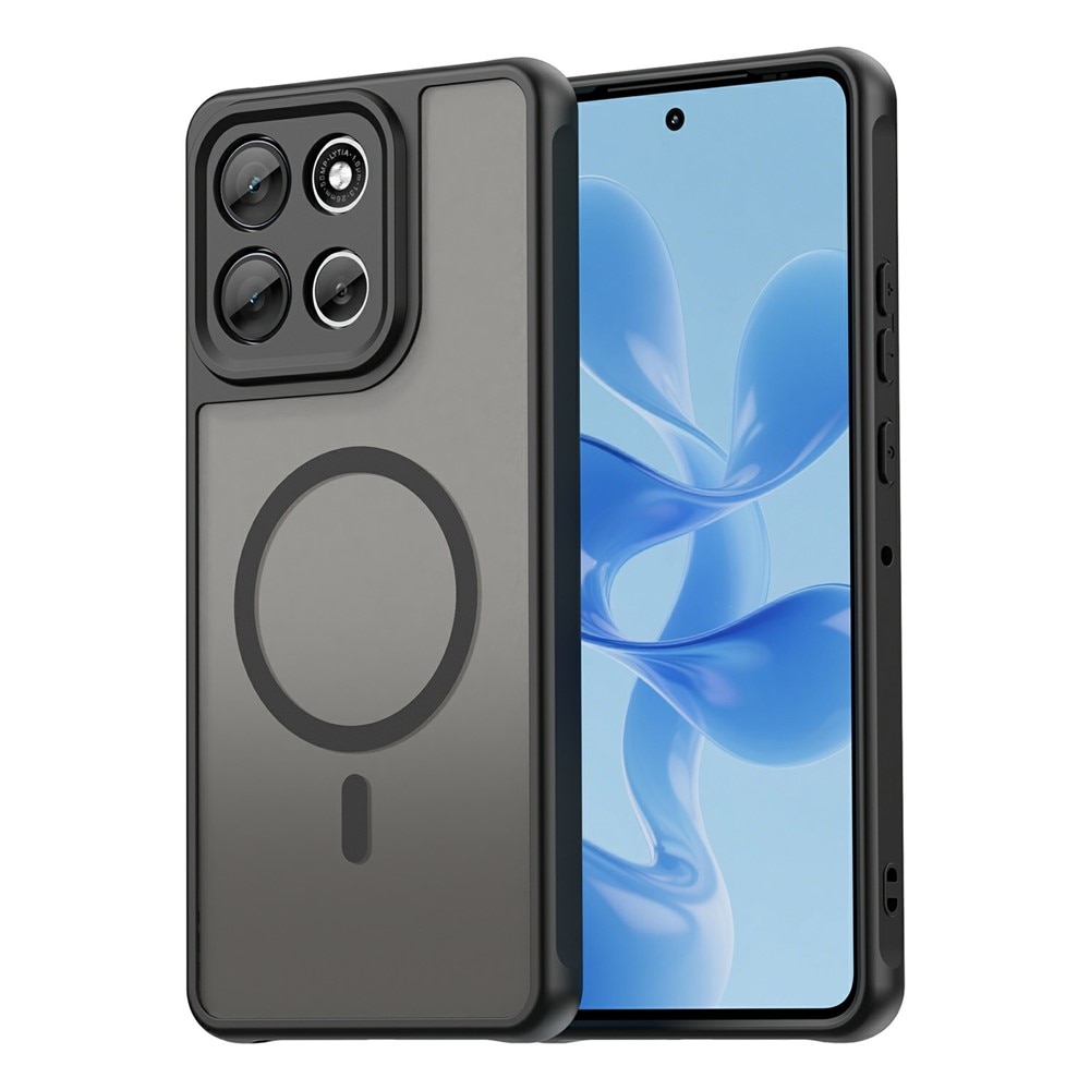 Husa pentru Motorola Moto G86, Matte, compatibila cu MagSafe, Protectie 360, Anti-Soc, Negru