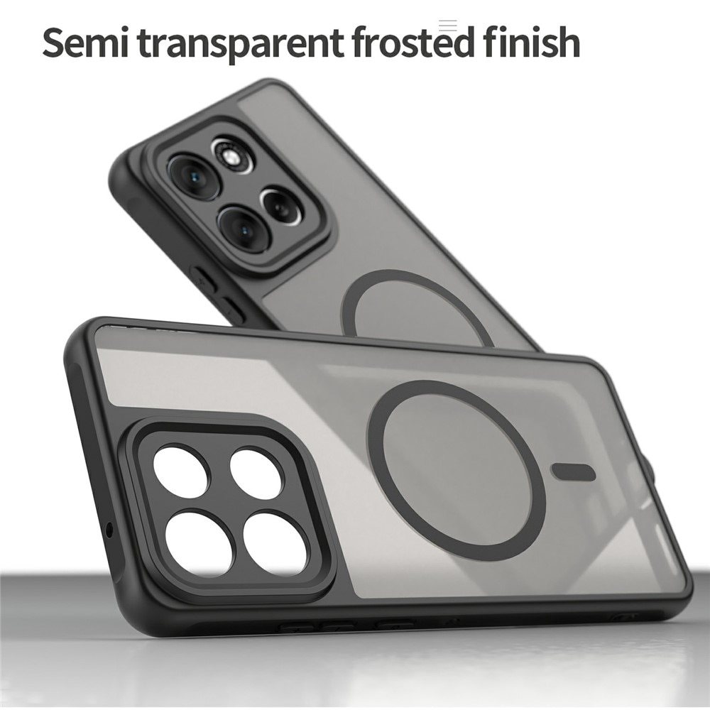 Husa pentru Motorola Moto G86, Matte, compatibila cu MagSafe, Protectie 360, Anti-Soc, Negru