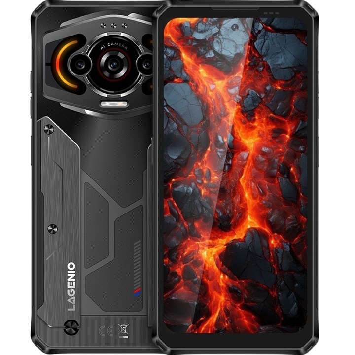 Telefon mobil Lagenio Panther 1, 6.7" HD+, 120Hz, 256GB, Black