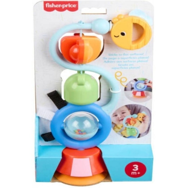 Сензорна играчка с вендуза Fisher-Price Wesole odglosy, многоцветна, 3+ месеца